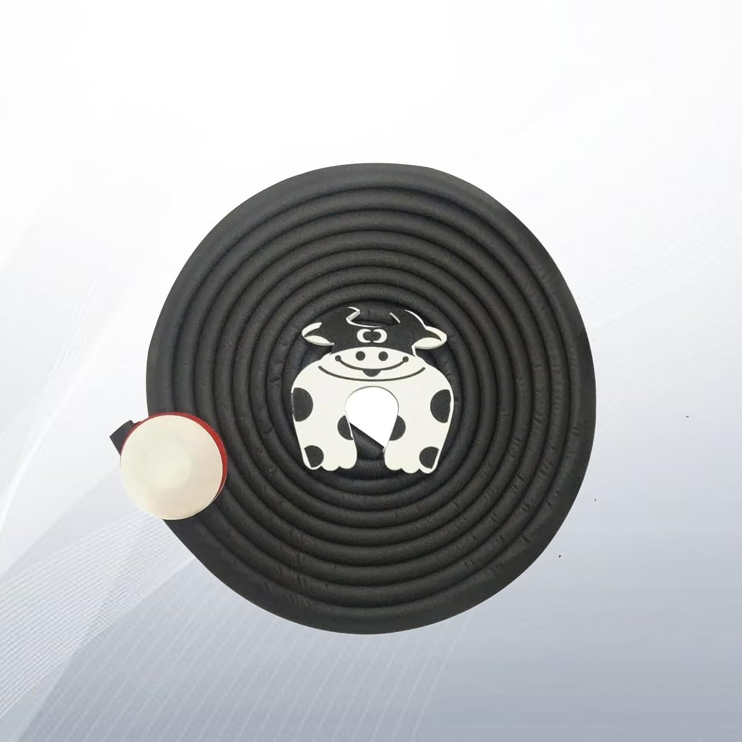 Safe-O-Kid® Baby Safety 2 Meter (6.5 feet) Edge Guard with Strong 3 M Adhesive + 4 Sharp Corner Guards, BPA Free, Non-Toxic, Impact Cushion for Tables, Desks, and Furniture (Black)