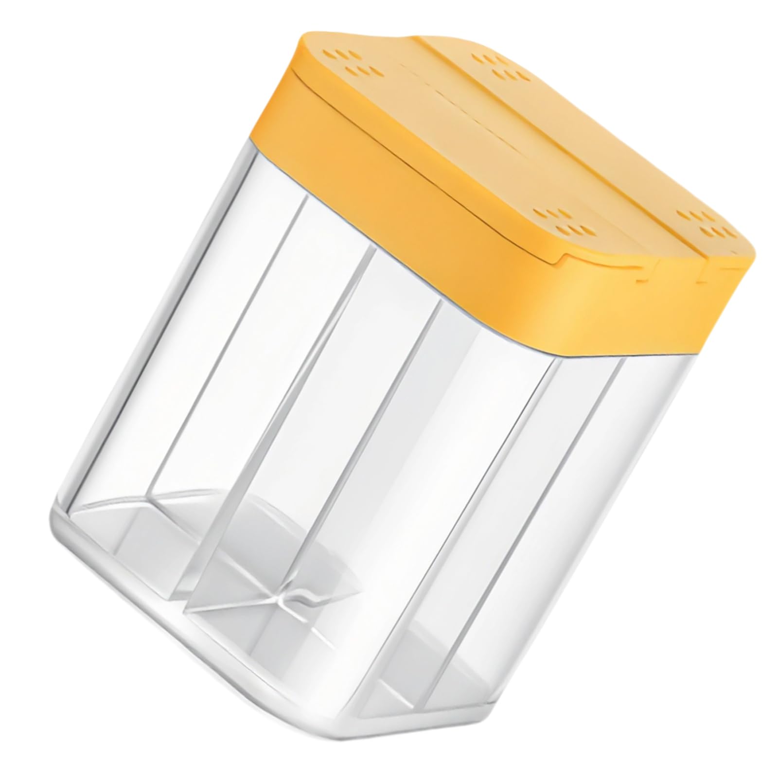 Buxuaaaa Transparency Condiment Box with Sliding Cover Multi Compartment Kitchen Storage Container Hygienic Seasoning Dispenser Kitchen Dispenser