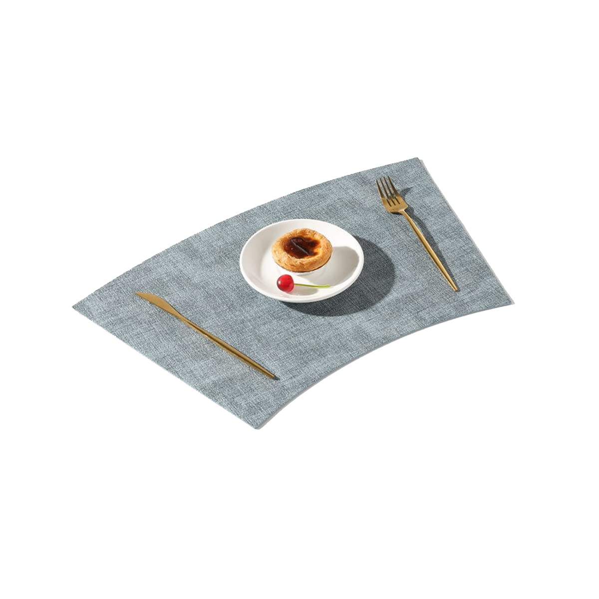 Sets de table en cuir lavables 51x30 cm résistants chaleur pour table ronde