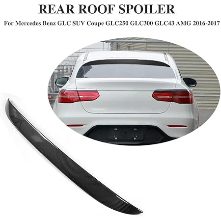 Amazon Com Jc Sportline Carbon Fiber Rear Roof Window Spoiler Fits For Mercedes Benz Glc Suv Coupe Glc250 Glc300 Glc43 Amg Bumper 16 17 Automotive