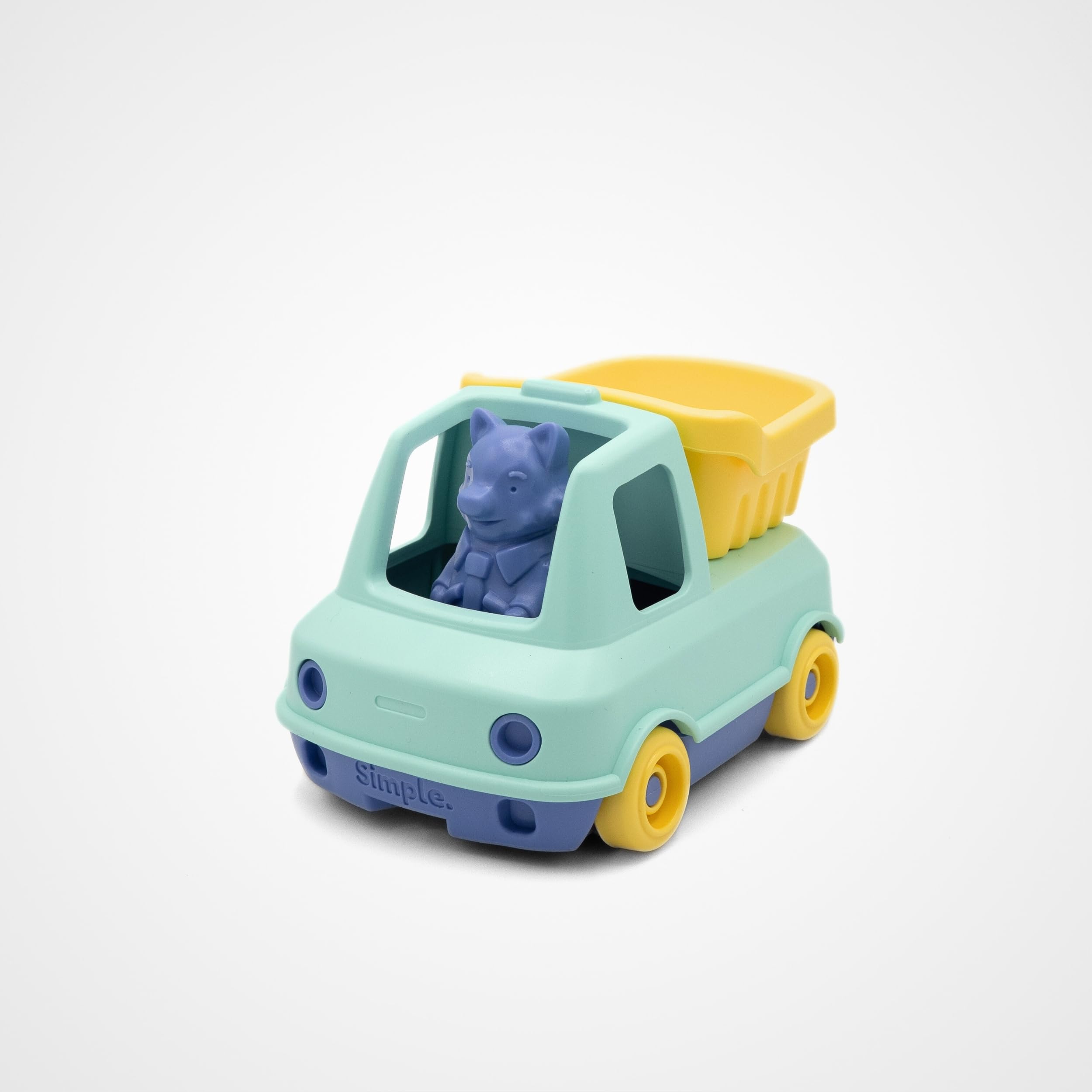 Simple, Dump Truck and Figurine, Made in France, 100% Recycled and Recyclable Plastic, Dishwasher Safe