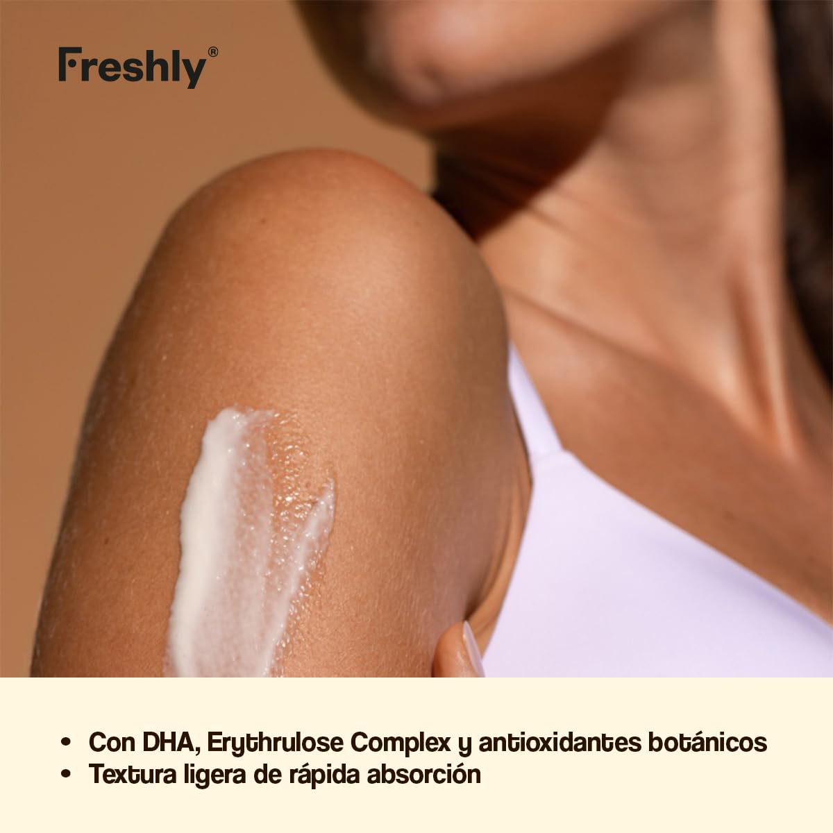 Freshly Cosmetics | Bronzing Radiance Self-Tanning Cream | Crema Autobronceadora Natural | 200 ml | Bronceado Gradual para Rostro y Cuerpo