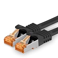 1aTTack.de 689135 Cat7-1x 20m - Cavo di rete Cat 7 Ethernet Lan 10 Gb/s PIMF LSZH Nero