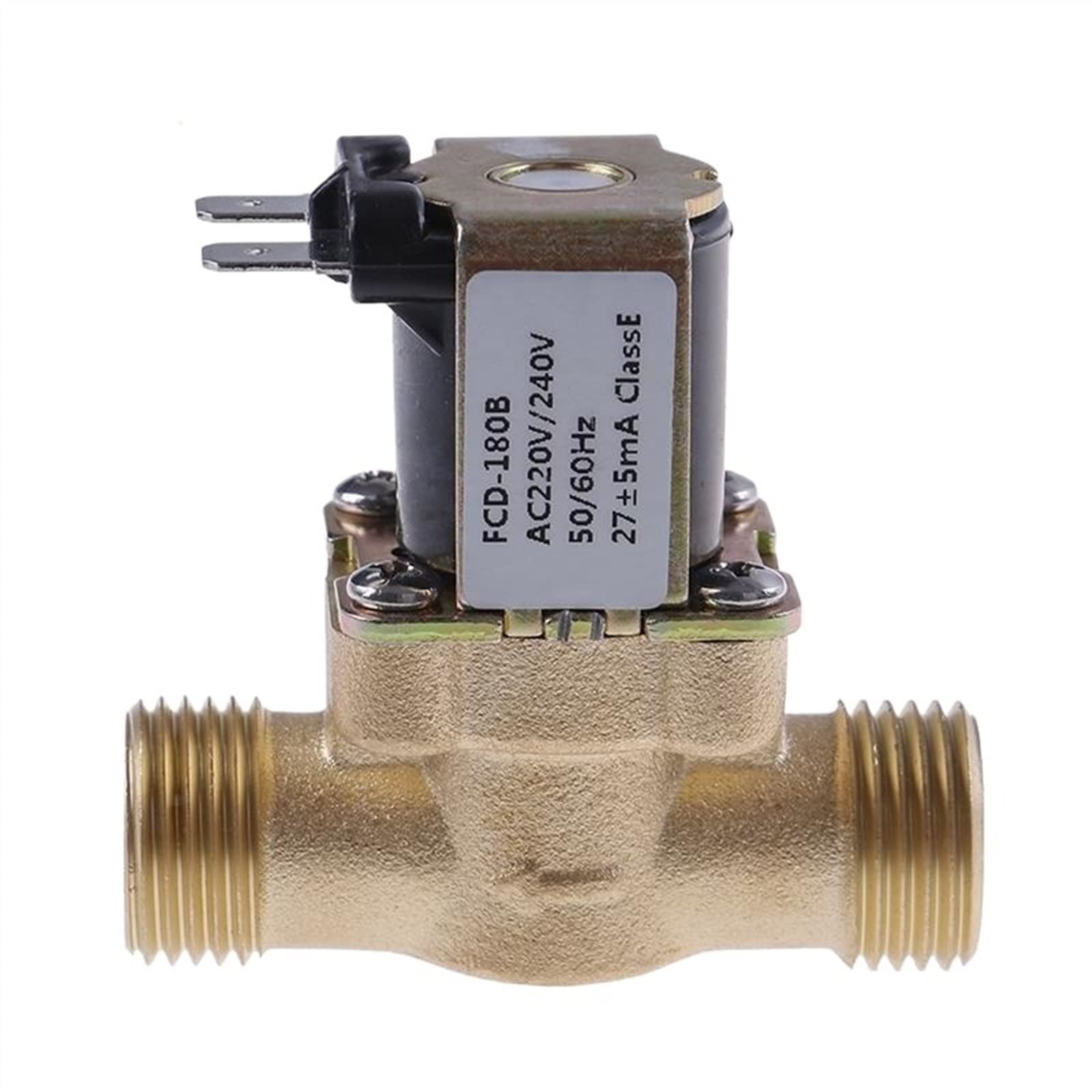 HDPHCRIUN Valve 1PC DC12V 24V AC 220V G1/2'' Brass Electric Solenoid for Solar Water Heater(AC 220V)