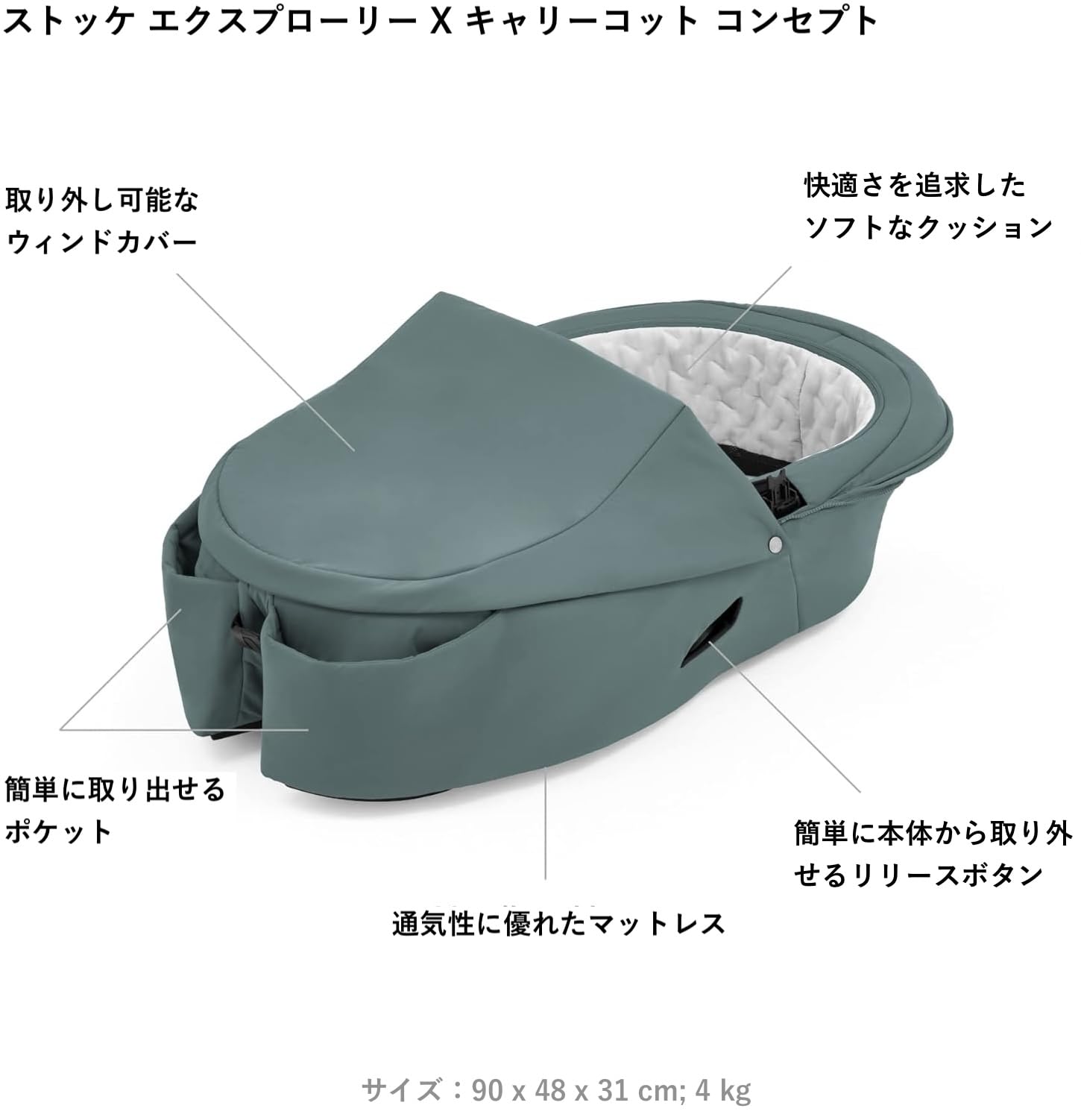 Amazon.co.jp: ストッケ エクスプローリー X​ キャリーコット クール 