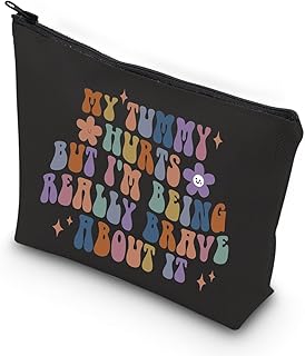 WCGXKO Chronic Illness Gift Nvisible Illness Gift My Tummy Hurts But I'm Being Really Brave About It Zipper Pouch Makeup Bag (Brave About IT CA)