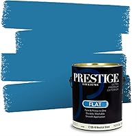 Vista 65 de Prestige Paints. - Base y pintura para exteriores en un solo galón, 1 galón. plano, comparable con Sherwin Williams Topsail.
