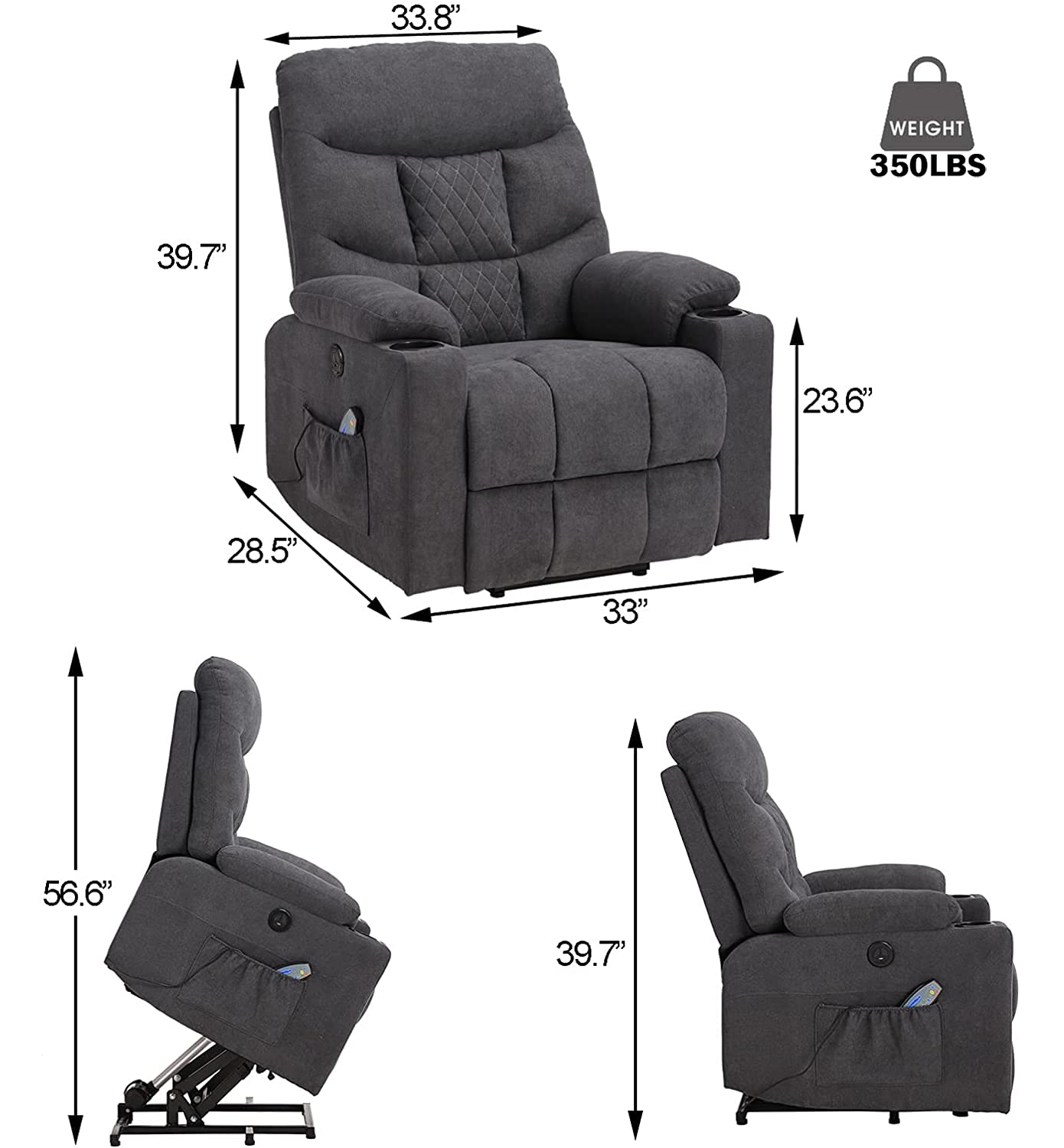 Buy Power Lift Recliner Chairs for Elderly with Massage & Heating
