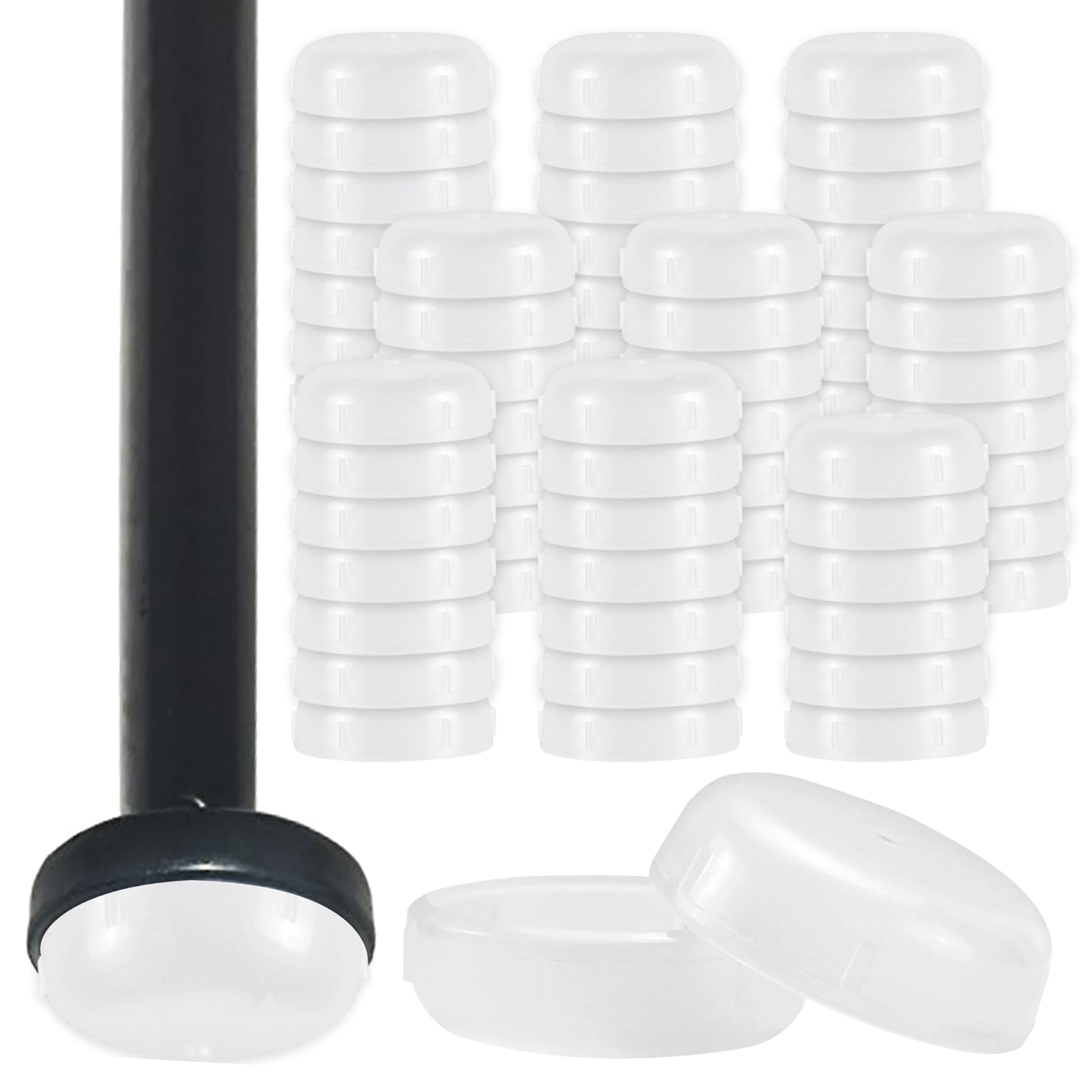 64 Pack Wrought Iron Chair Leg Gliders Patio Furniture Feet