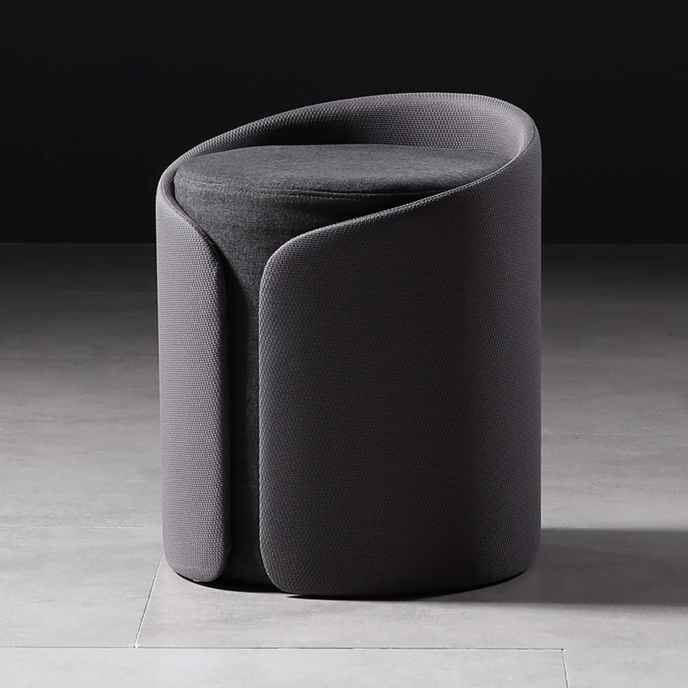 Pouf rond ottoman rembourre avec fonction repose-pieds ergonomique