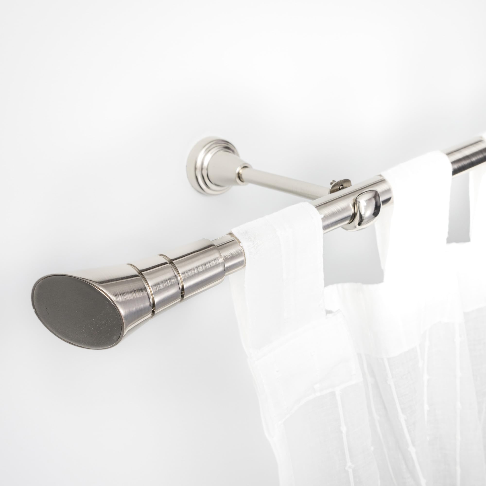 ROLLMAXXX Bastone per tende in metallo effetto acciaio inox 240 cm