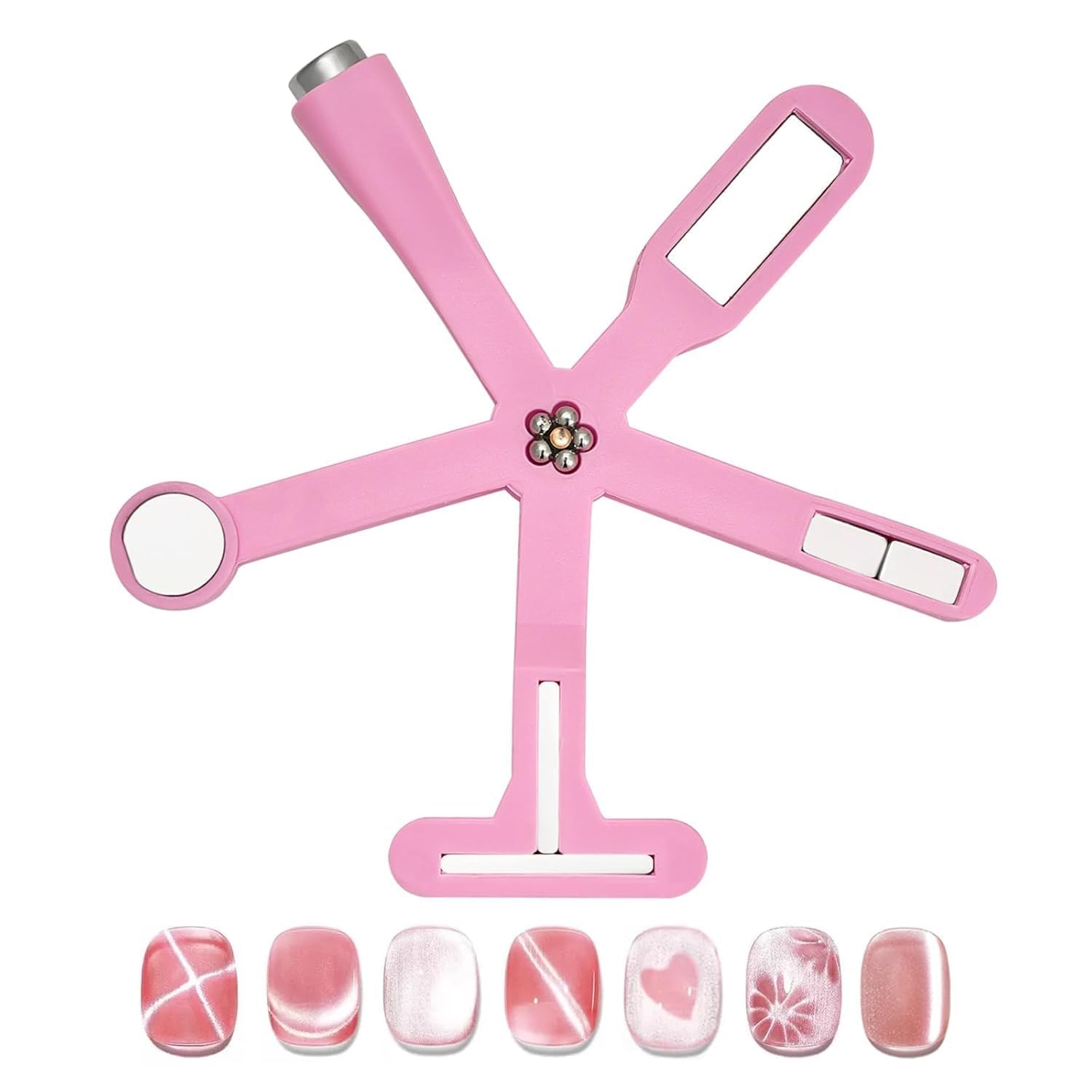 6-in-1 Magnet Tool | Multifunctional Magnetic Stick for 3D Cat Eye Gel Polish Designs – Strong Nail Art Magnet for Home & Salon Use (Pink)-image-21