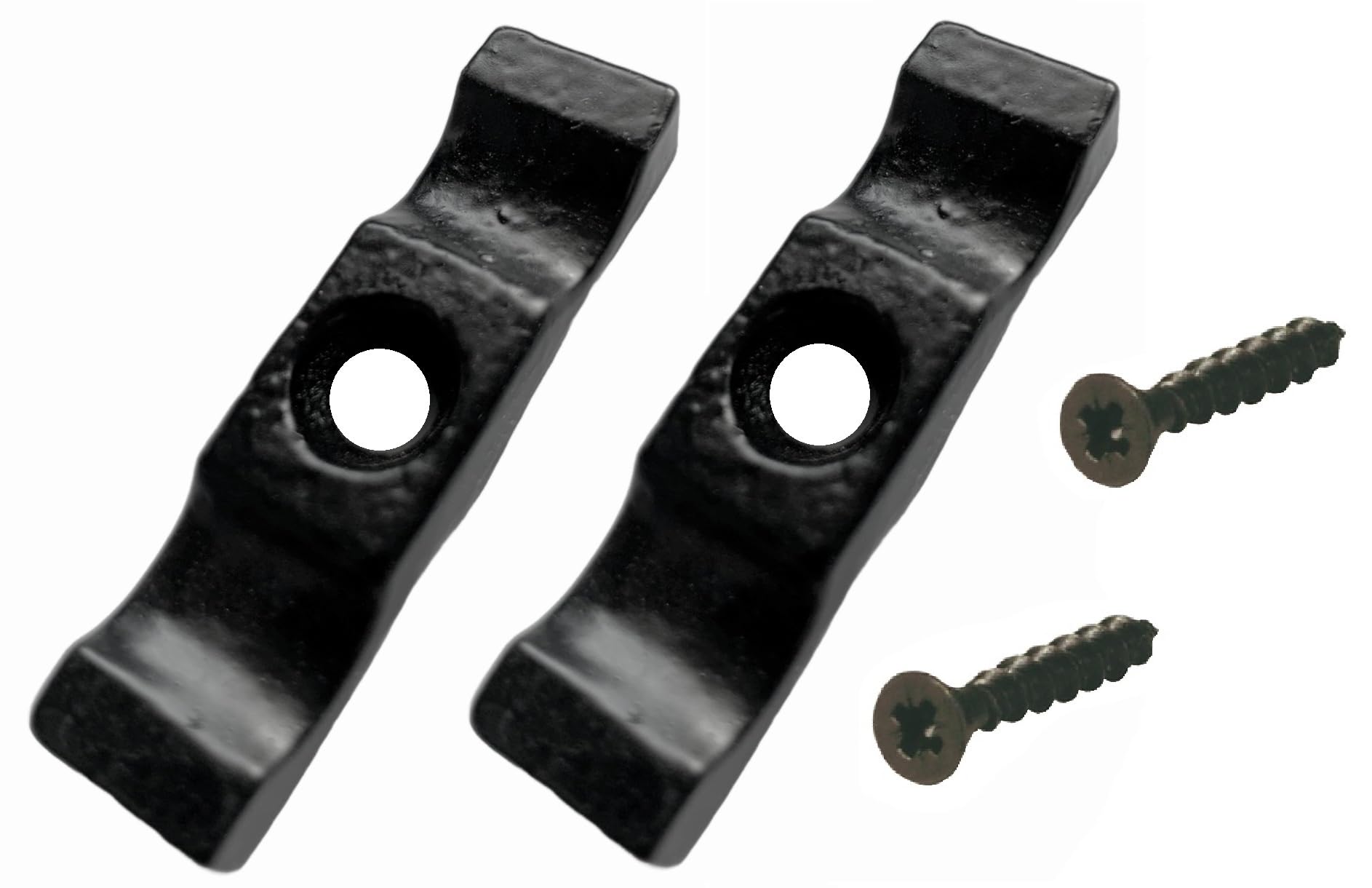 Scarfell Silver 50Mm Or 38Mm - Turn Button Latch Thumb Catch Black Rabbit Hutch Shed Door (Pack Of 2 + Screws) (38Mm Length)