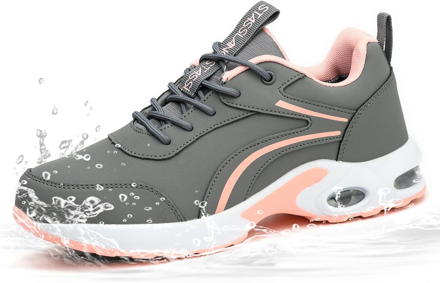 Women's Waterproof Steel Toe Work Safety Shoes, Non-Slip, Puncture-Proof, Comfortable, Lightweight, Fashion Footwear, Construction, Industrial Shoes