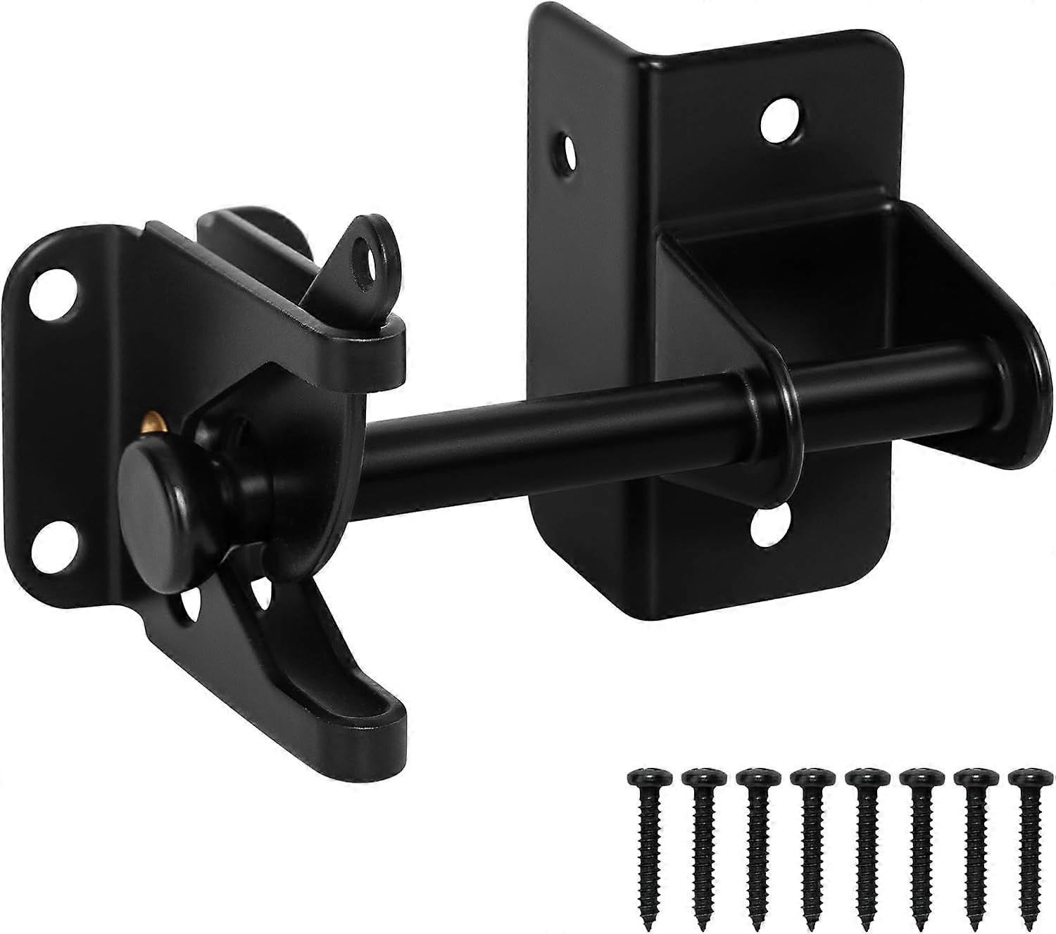 Joyhappst Image Color Self Locking Gate Latch For Wooden Fence, Heavy Duty Automatic Gravity Fence