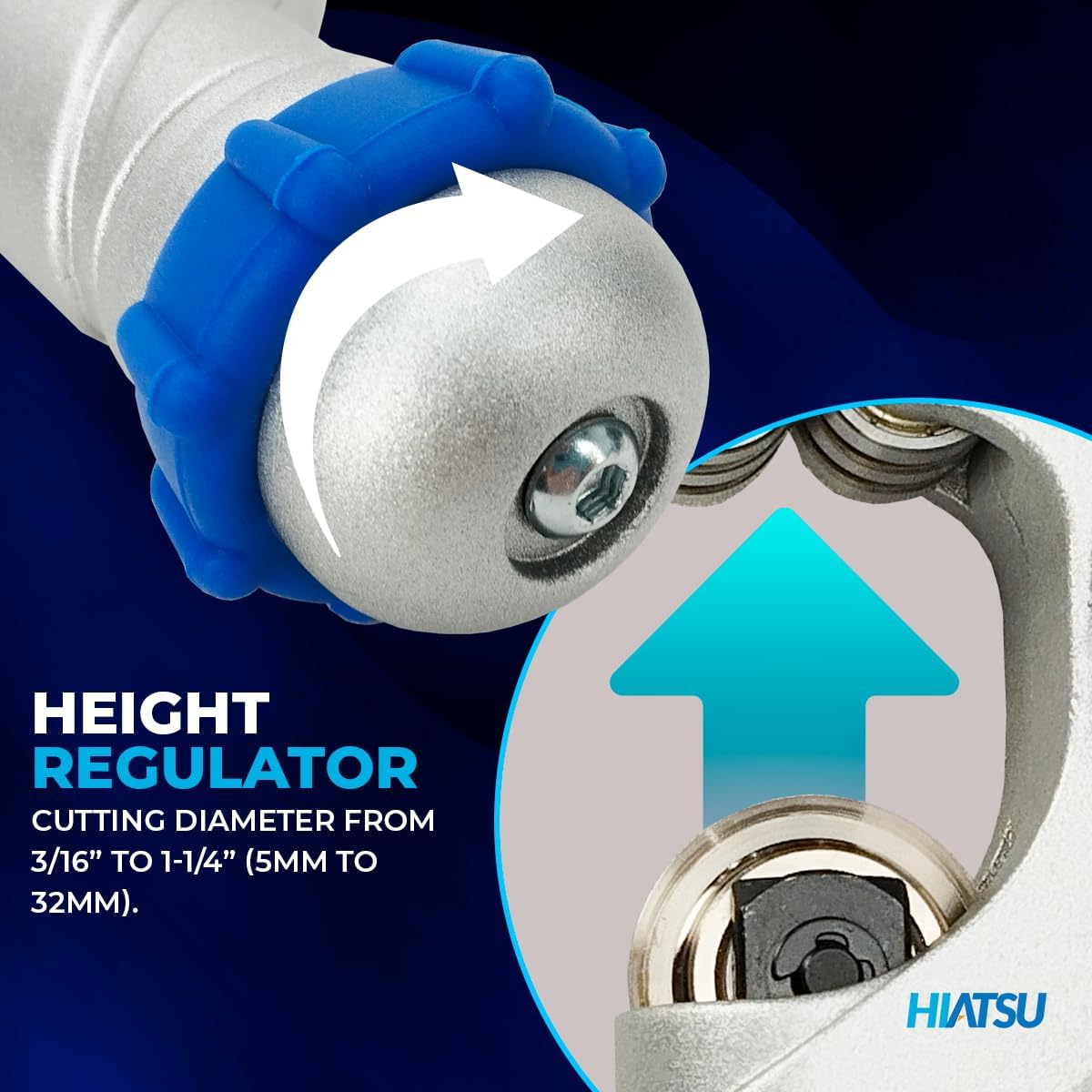 Hiatsu CTH-114 Professional Tube Cutter 3/16" 1/4" 3/8" 1/2" 5/8" 3/4" 7/8" 1" 1-1/4" Premium, Fast Clean Cut Tool for Copper, Brass, Aluminum, PVC, Plastic Pipes, Refrigeration