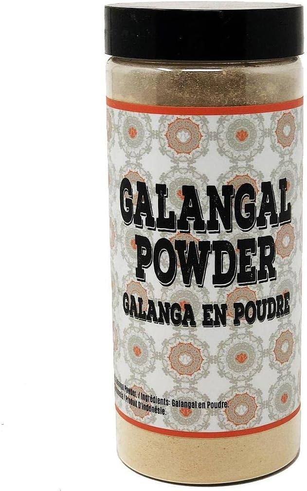 Dinavedic Pure Galangal Powder - 115g (4oz) | Ground Dried Galangal Root, , No Additives, Authentic Product of Indonesia for South-East Asian Cuisine