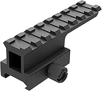 Vista 9 de 8-Slot Picatinny Rail Riser Mount, (1"/0.83"/0.5" Height), 3.4" Length Flat Top Mount Adapter and Riser Mount