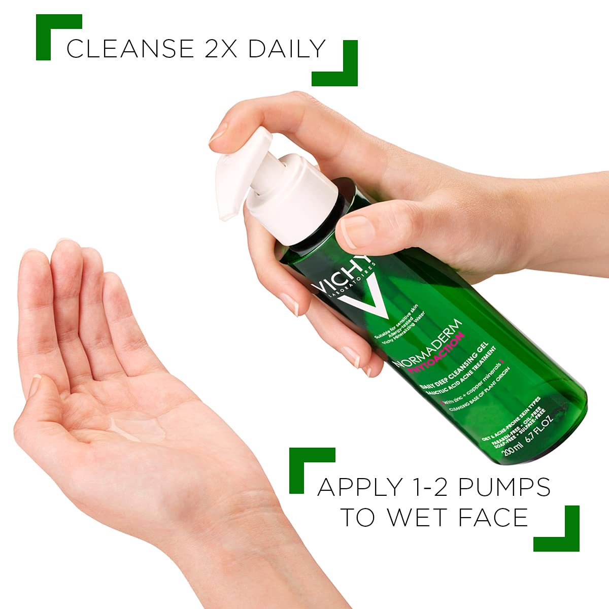 Vichy Normaderm Daily Acne Treatment Face Wash, Salicylic Acid Face