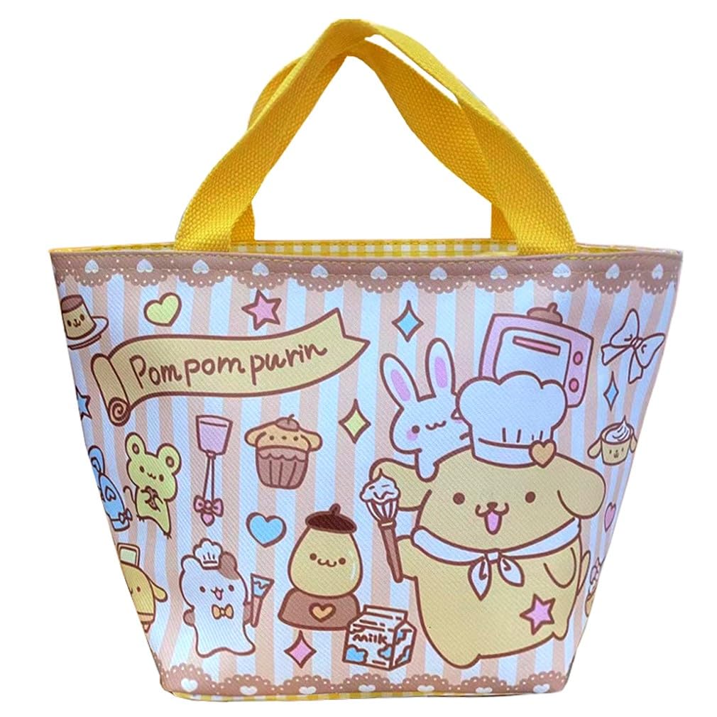 Roffatide Purin-Yellow Big Ear Dog Lunch Bag for Work Reusable Insulated Lunch Box Travel Picnic Container Thermal Cooler Sack Lunch Tote Bag for Women Yellow