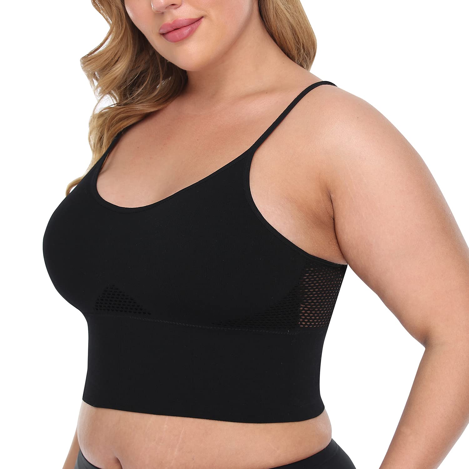 hongjinSports Bras, Yoga Bra Wirefree Padded Sports Bra with Adjustable Straps Workout Bra for Running Fitness