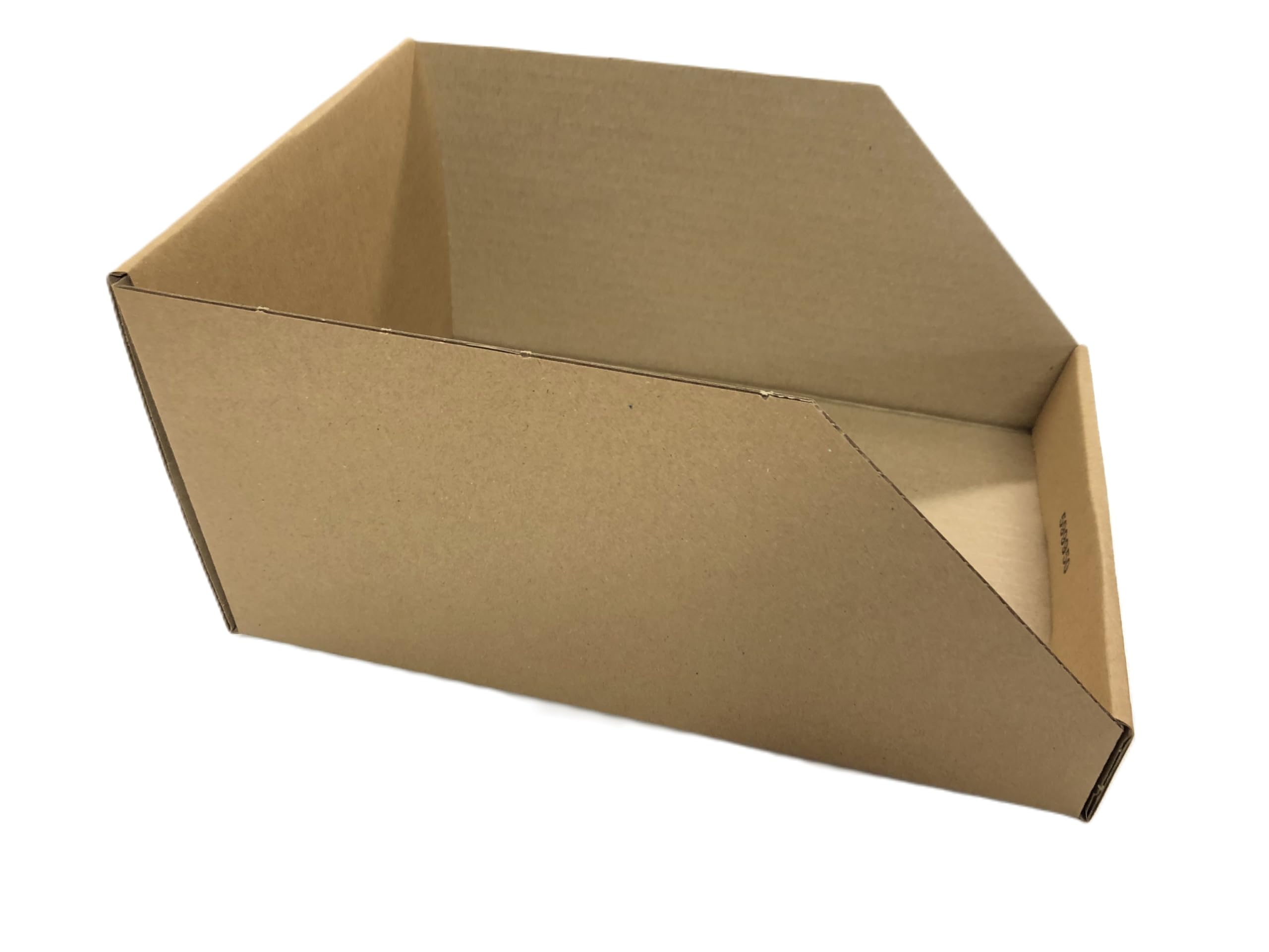 Pack de 50 bacs de stockage à bec en carton , 300x200x150 mm, couleur marron