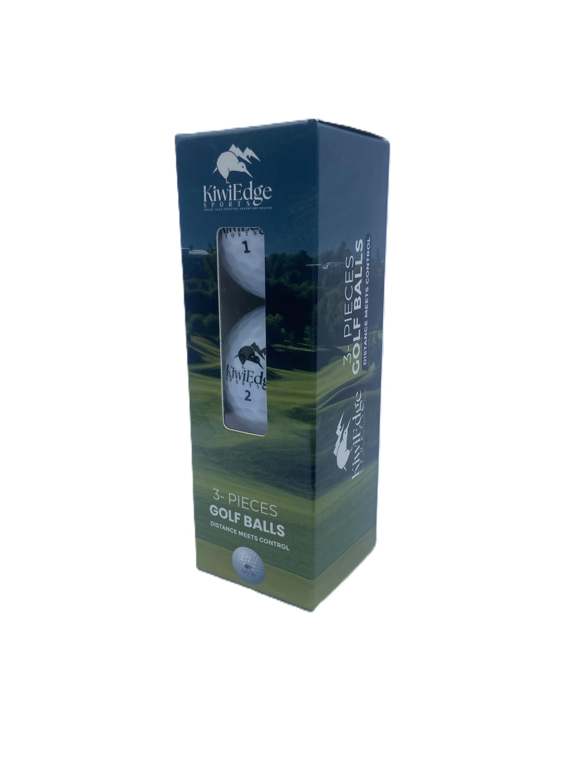 KiwiEdge Sports Golf balls | 3 pack golf balls | Designed for distance | Golf Gifts and Golf Accessories | Suitable for all ages | Men and Women | For beginners upward
