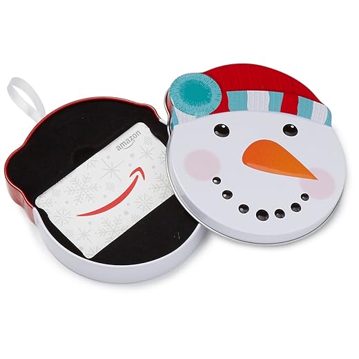 Amazon.com Gift Card in a Snowman Tin