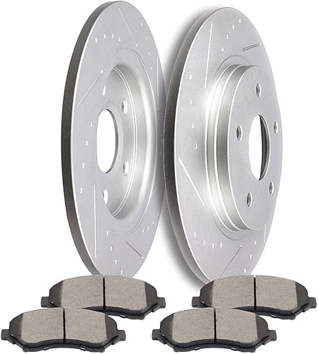 Miniatura 226 de Kits de frenos y rotores, rotores de freno SCITOO y 8 pastillas de cerámica para 08-12 para Chrysler Town & Country, 08-12 para Dodge Grand Caravan