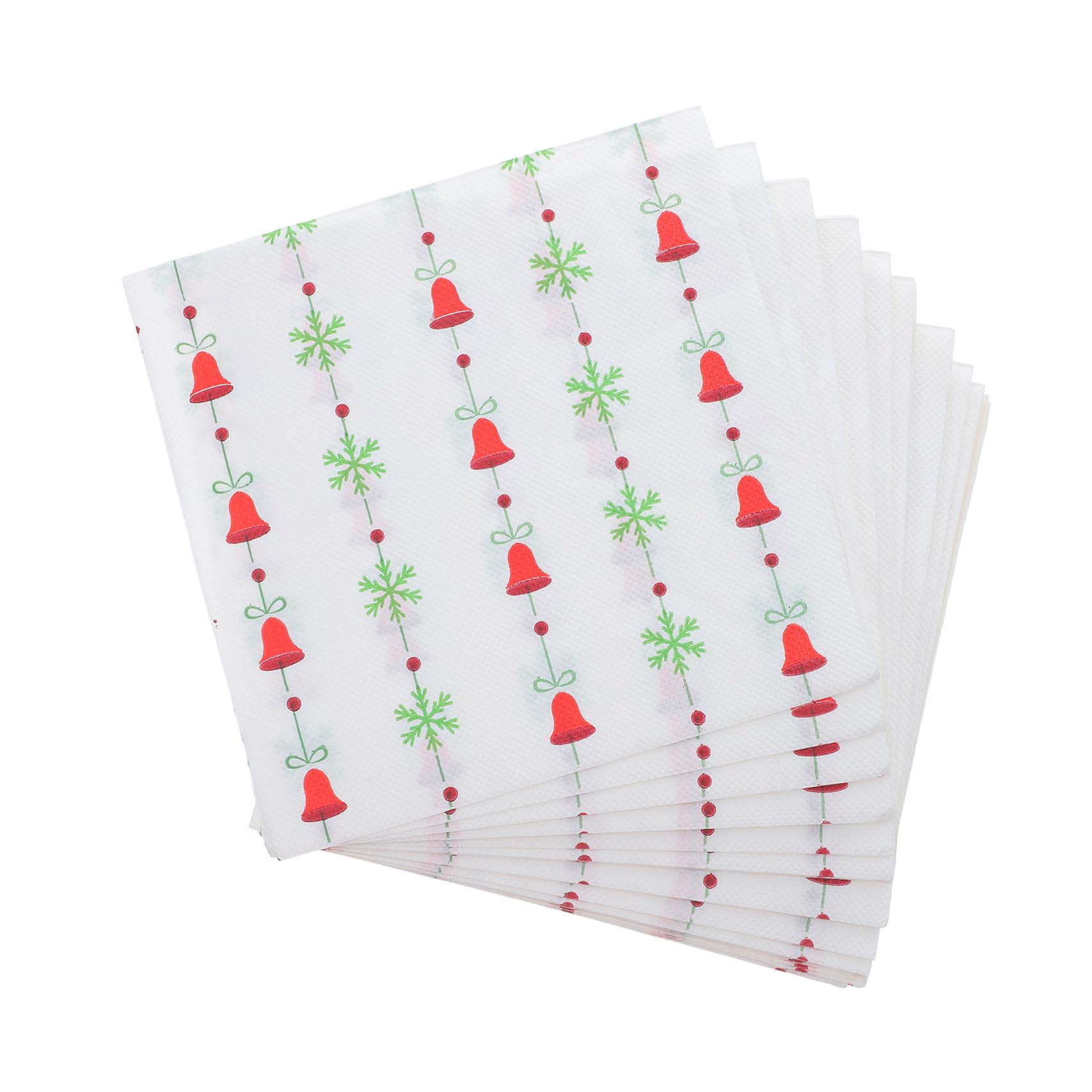 FOMIYES 120pezzi Tovaglioli di Carta Natalizi Rossi Motivo Campane Tovaglioli Usa e Getta per Feste di Natale da Tavolo per Unità