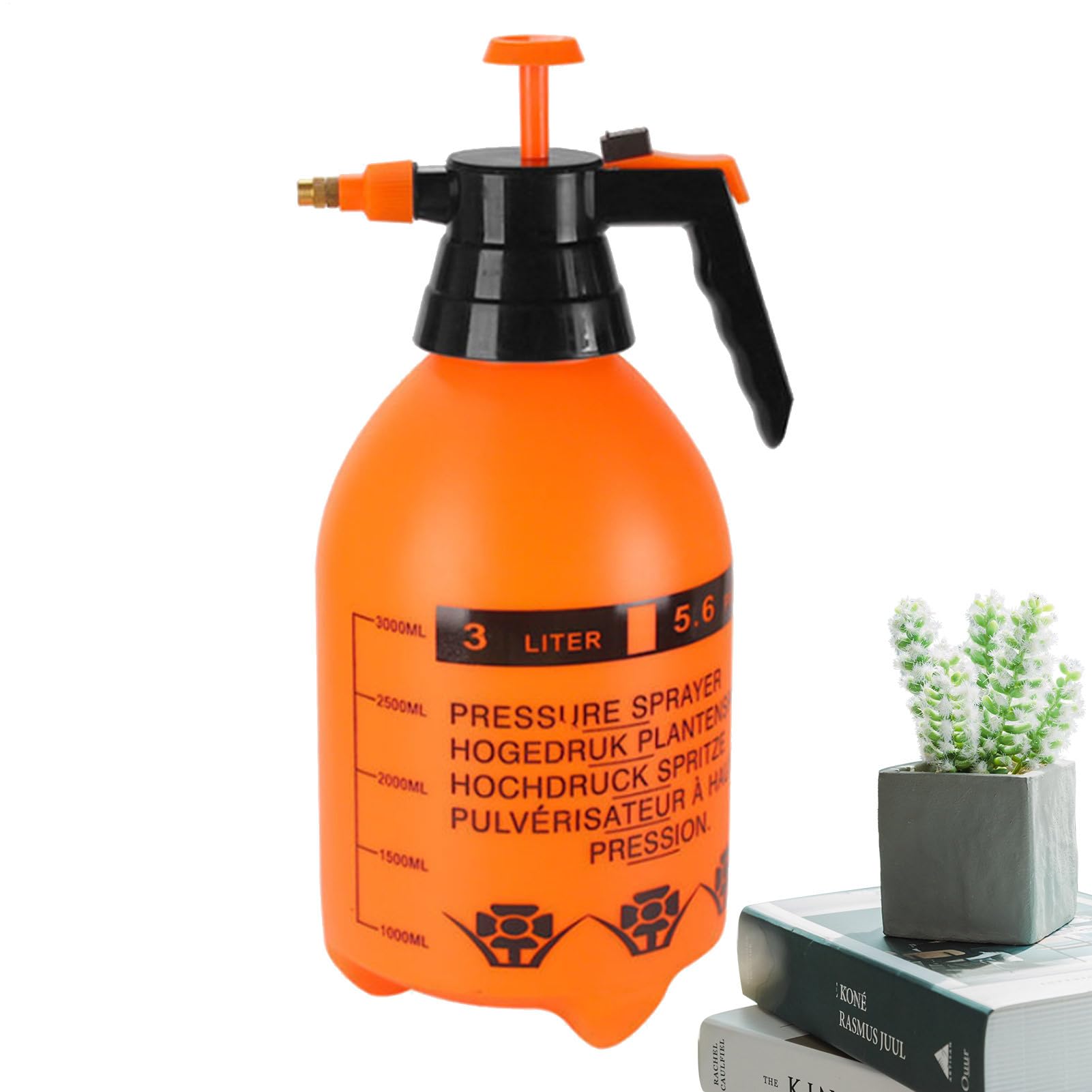 Handheld Garden Pressure Pump Sprayer Lawn Water Spray Bottle,One-Hand Pressure Pump Sprayer,33 * 14.5cm Adjustable Brass Nozzle, and Safety Valve,