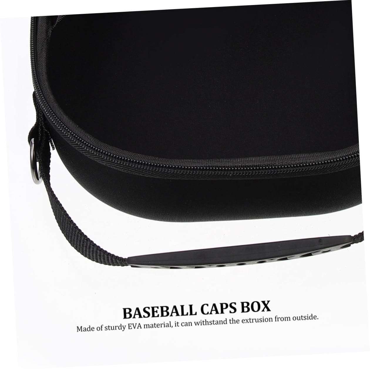 Cabilock 2 pezzi Custodia EVA Rigida per Cappelli da Baseball Organizer da Viaggio Antishock con Manico Protettore Cappelli Resistente e Compatibile per Spostamenti e Casa Nero