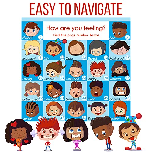 My Feelings My Choices Flip Book Tool For Teaching Handling 22 Different Emotions For Children (5"X6.5") Young N Refined #TOP2
