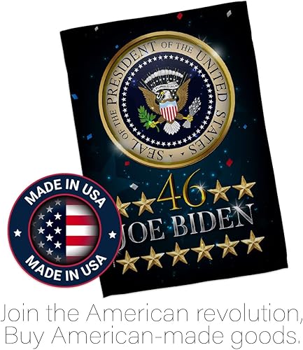 Miniatura 5 de Bandera de Biden Harris con bandera del presidente de Estados Unidos 46 de Estados Unidos, bandera de jardín con soporte de voto patriótico, fiesta
