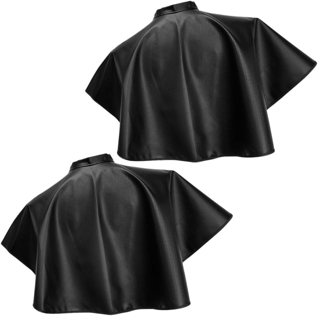 PRETYZOOM Waterproof Hair Coloring Cape for Salon 2pcs Black Salon Capes for Clients Haircut and Dye Styling Apron Professional Hairdressing Smock for Adults