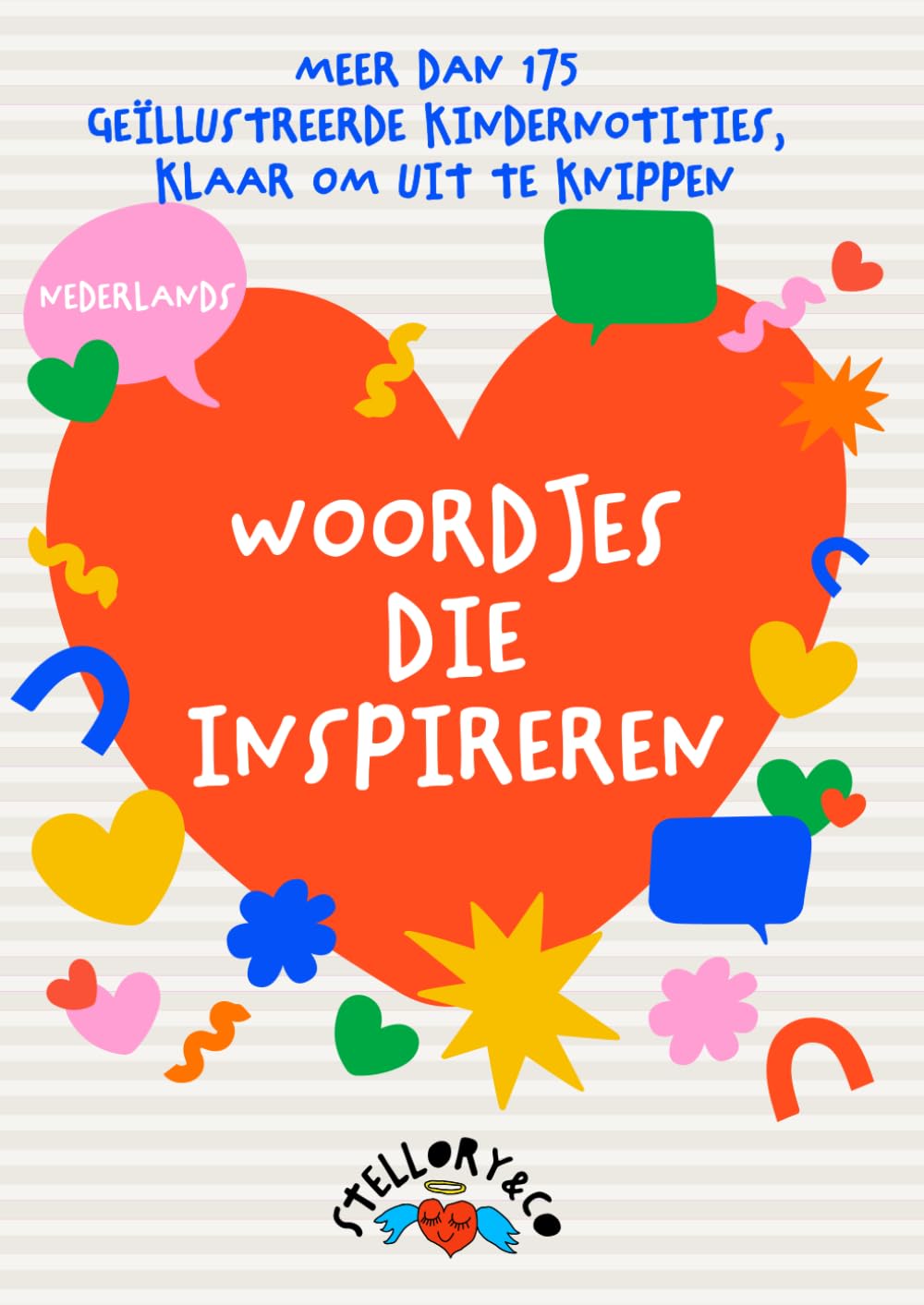 WOORDJES DIE INSPIREREN: Meer dan 175 geïllustreerde kindernotities, klaar om uit te knippen.