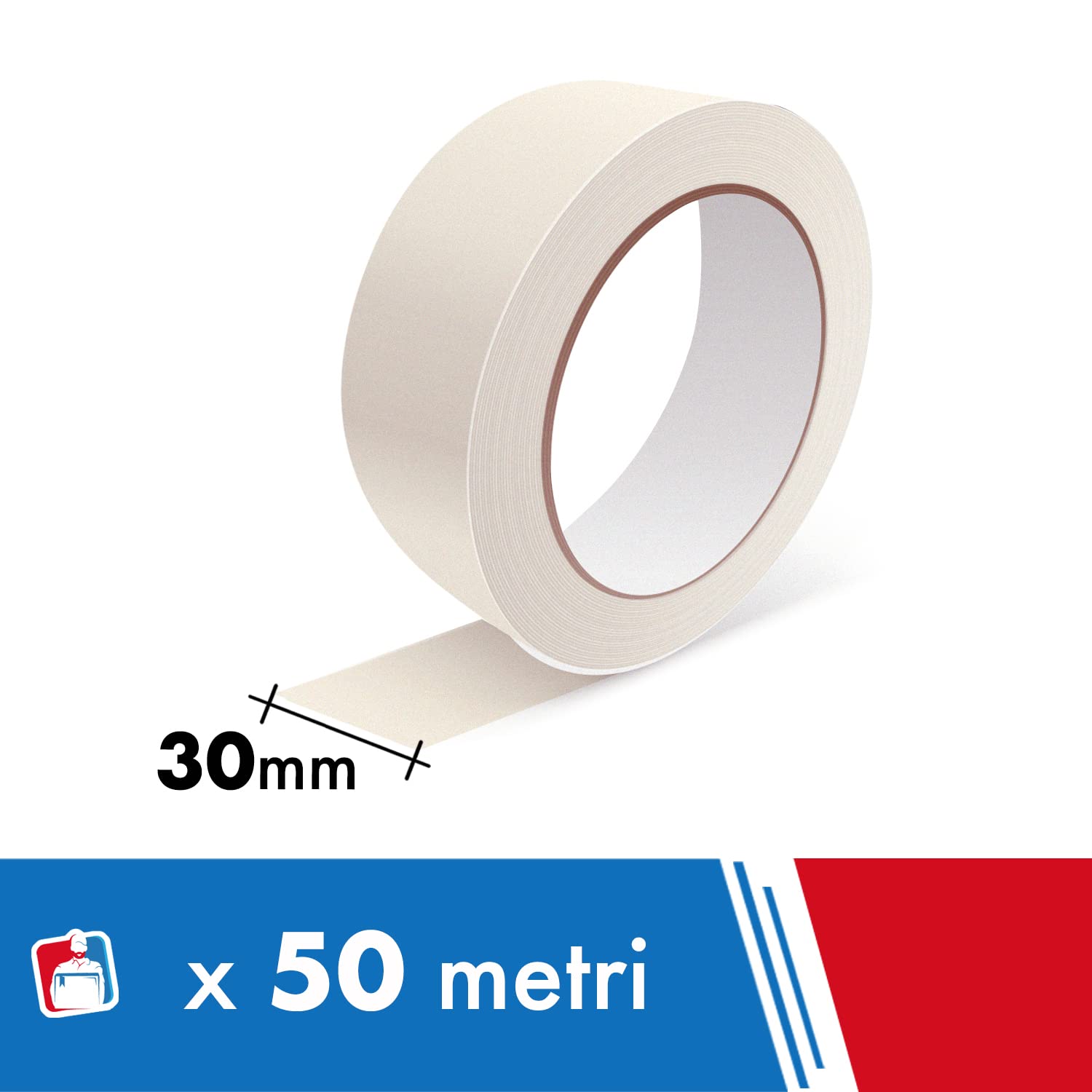 IMBALLAGGI 2000-72 Pezzi, Nastro Adesivo Carta 30x50 Resistente 80 Gradi, Nastro Mascheratura per Carrozziere e Pacchi