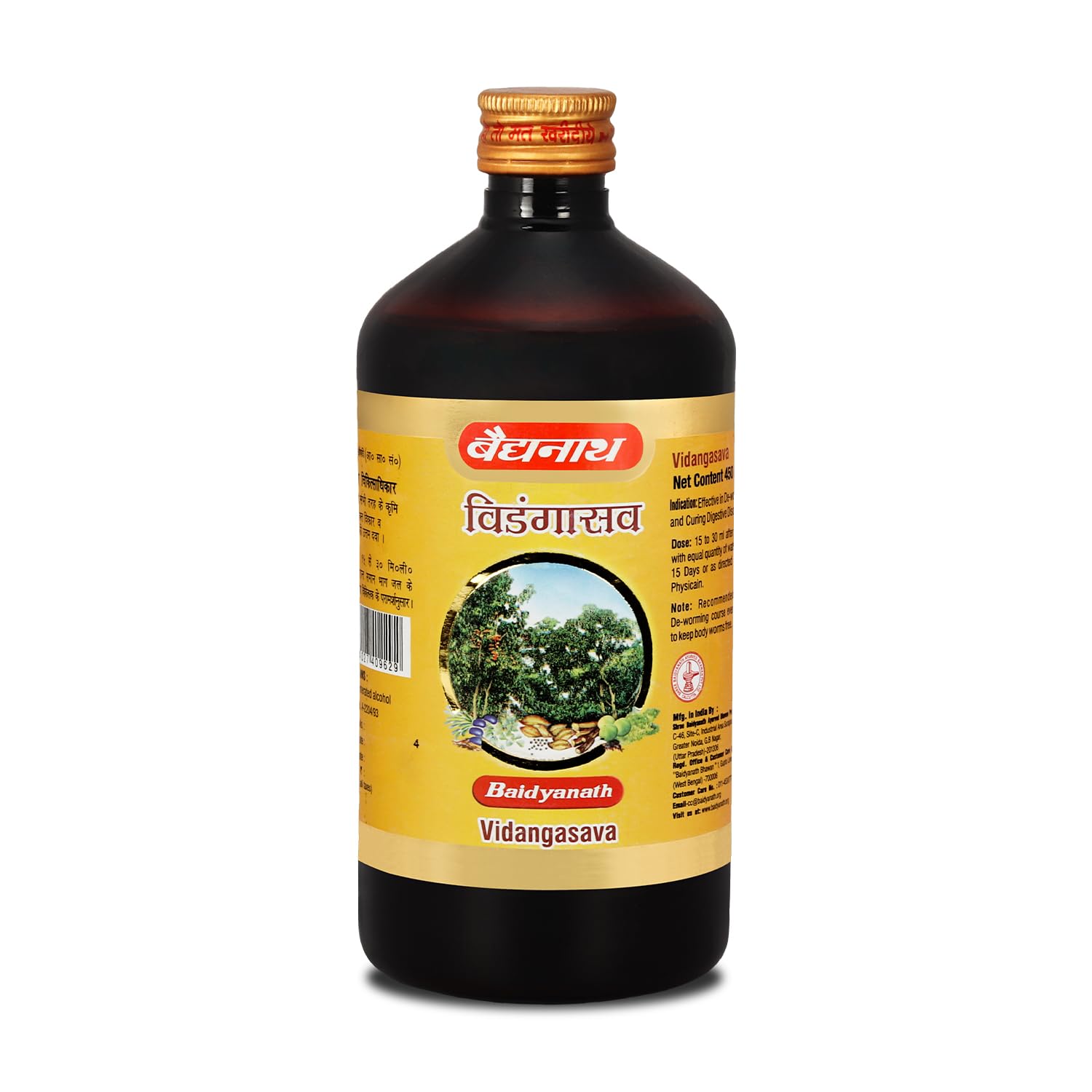 Baidyanath Vidangasava Syrup- Ayurvedic Herbal Tonic for Digestive Health and Detoxification, (450 ml) (B09QML5Z5F) Amazon Price History, Amazon Price Tracker