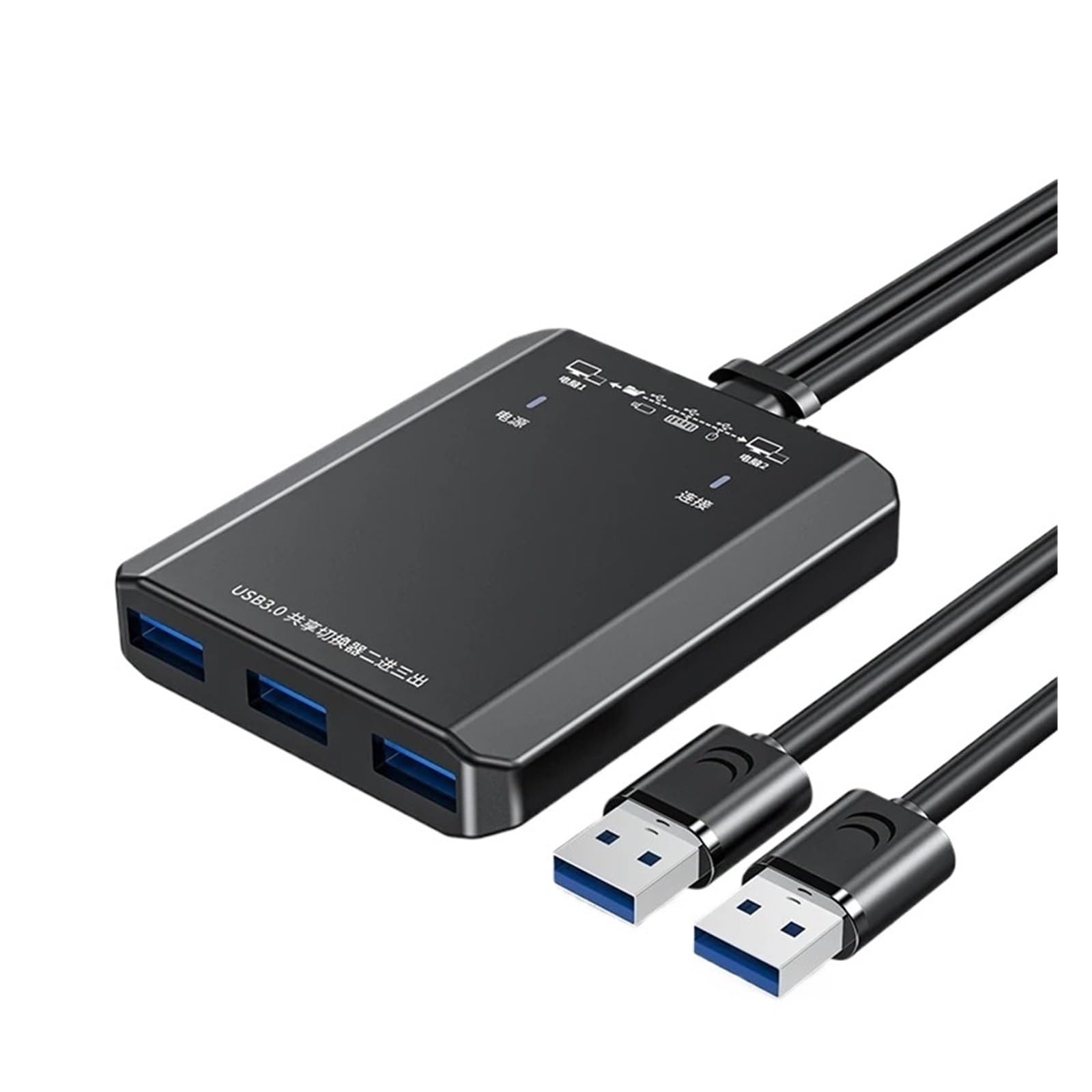 USB 3.0 Sharer USB 3.0 2.0 Switch Two Computer Cross-Screen Operation Transfer File Datas Mouse Keyboard Sharing(Share 3 USB3.0)-picture-12