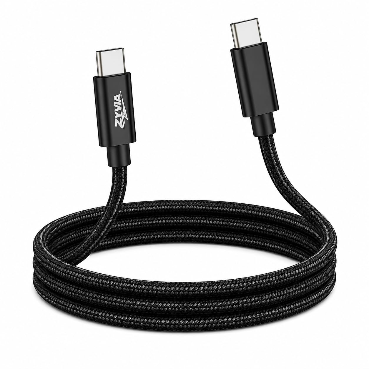 Type C to Type C Cable, 100W PD 5A Fast Charging, Nylon Braided, for iPhone 15/16/17, Samsung, MacBook, iPad, OnePlus & USB-C Devices, ZC-100 Pro, 1M Black-image-15