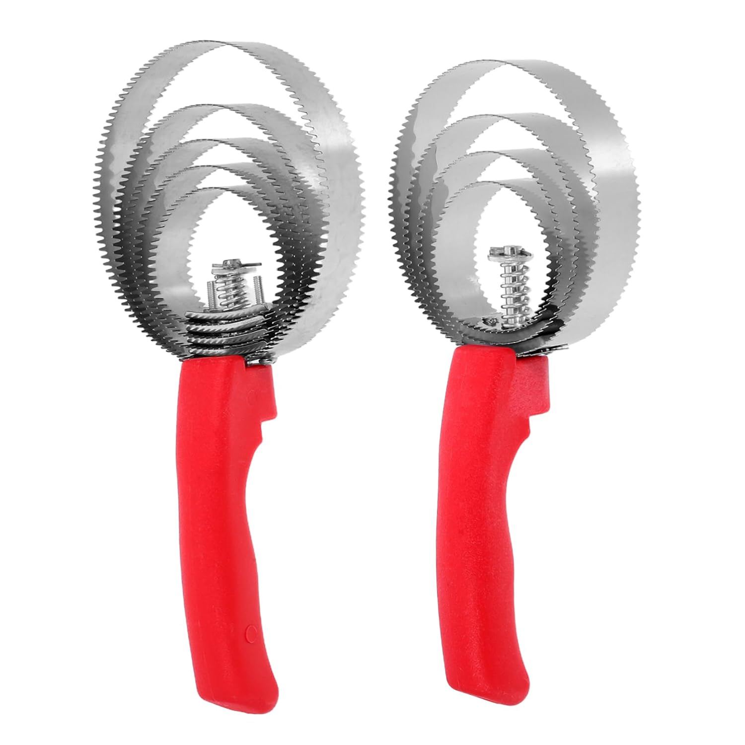 Kisangel 2pcs Stainless Steel Curry Comb with Ergonomic Handle for Efficient Grooming for Cleaning Tack Removing Loose Hair From Horses Cows Sheep and Other Pets