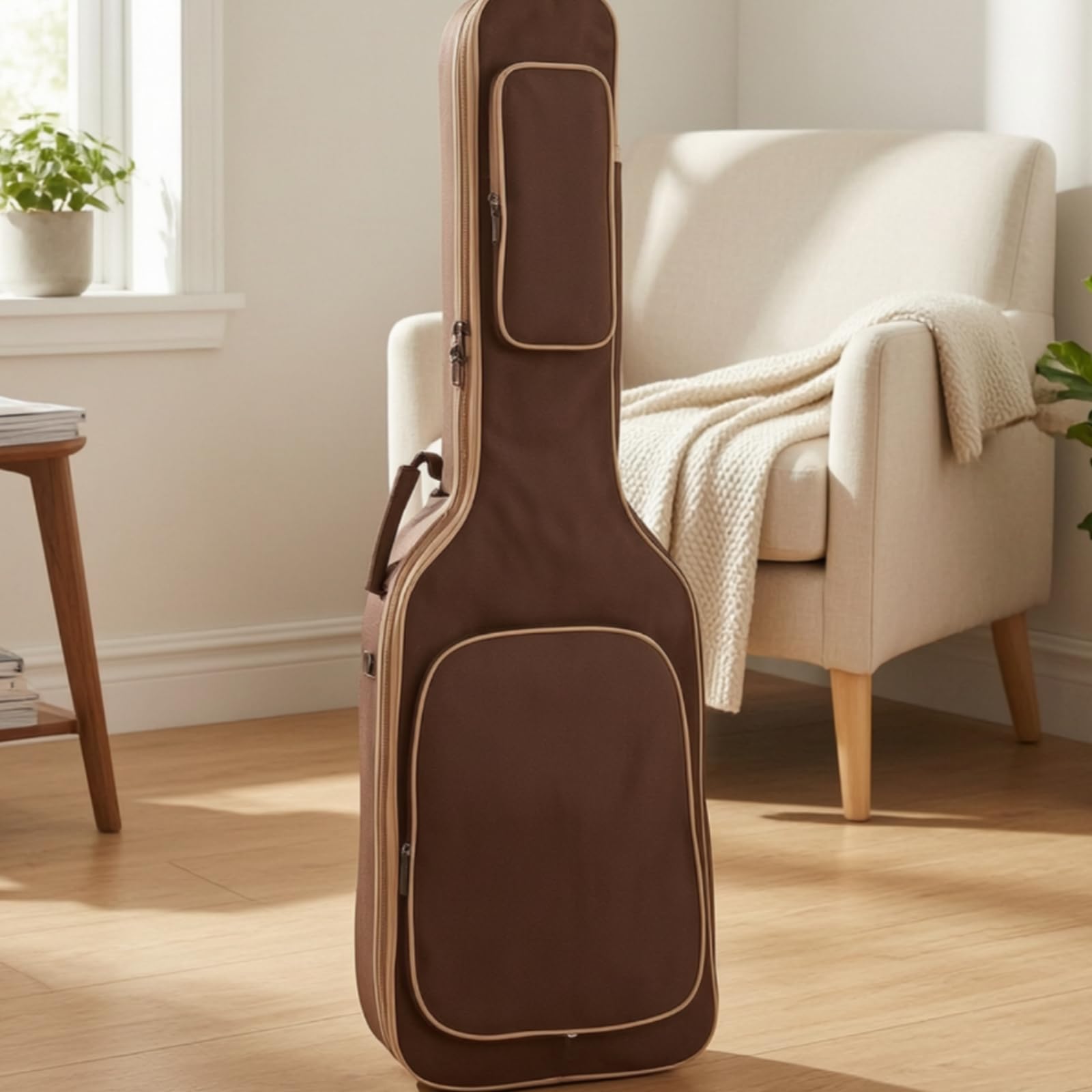 Custodia per Chitarra Elettrica Antiurto, Nero, Nero
