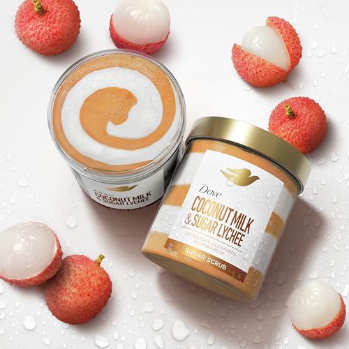 Dove Sugar Body Scrub Coconut & Lychee For Women For Exfoliated & Hydrated skin 15 oz (Pack of 3) - image 3