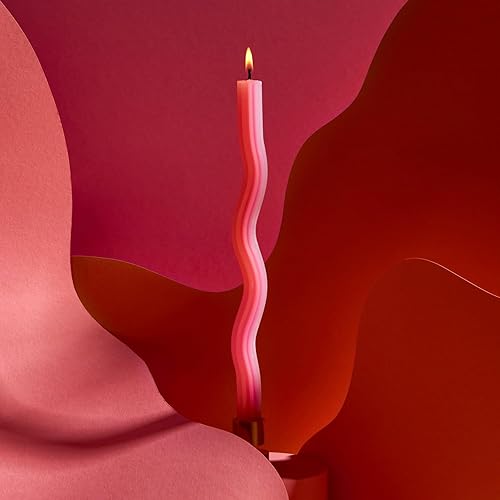 Miniatura 6 de Wiggle Candles - Velas cónicas con diseño bailarín, colores brillantes, 78 pulgadas de diámetro x 11 pulgadas de largo, diseñadas por Lex Pott,