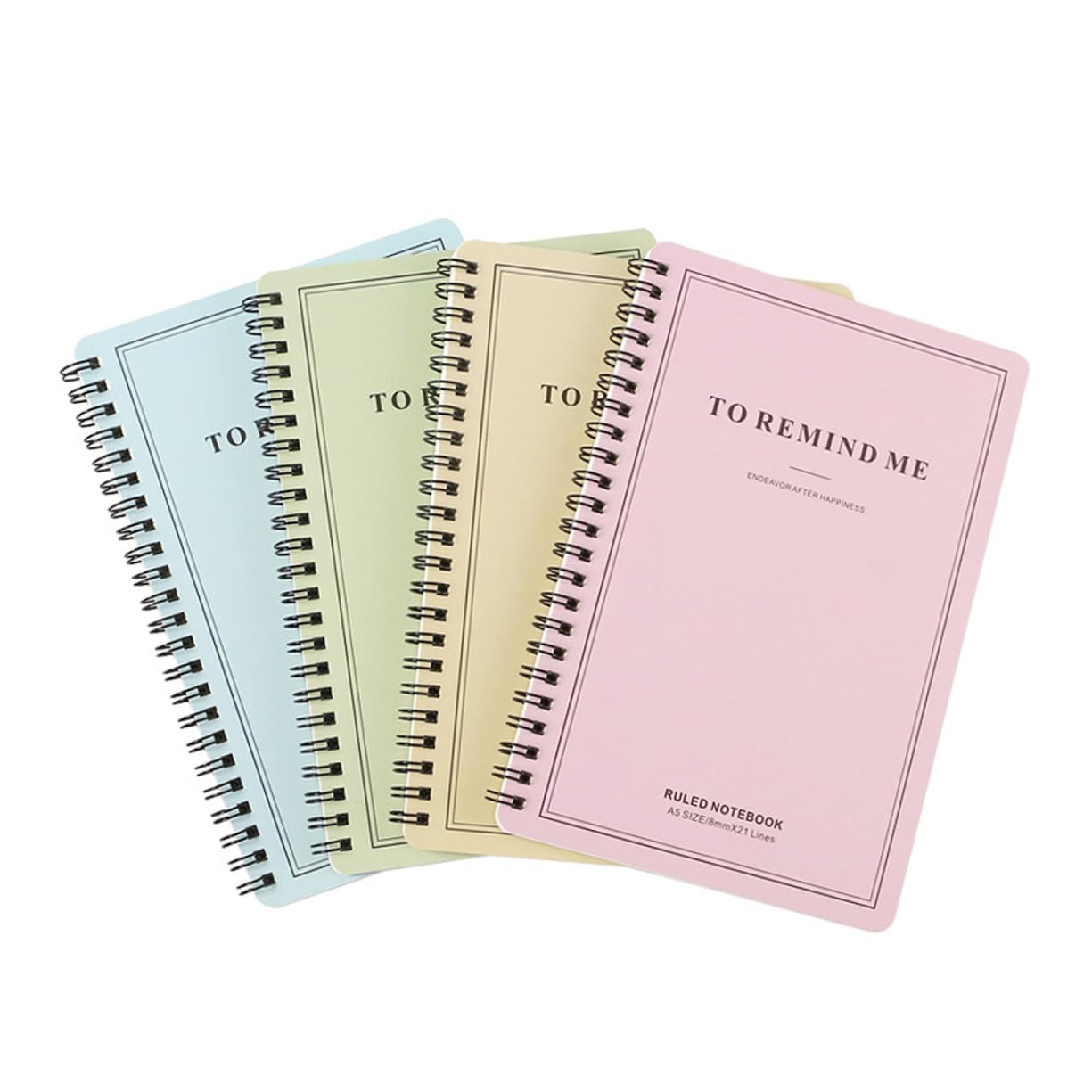 Housoutil 4 Pezzi Quaderni Spirale Laterale con Copertina Note Personalizzati per per Studenti e Attività Scolastiche