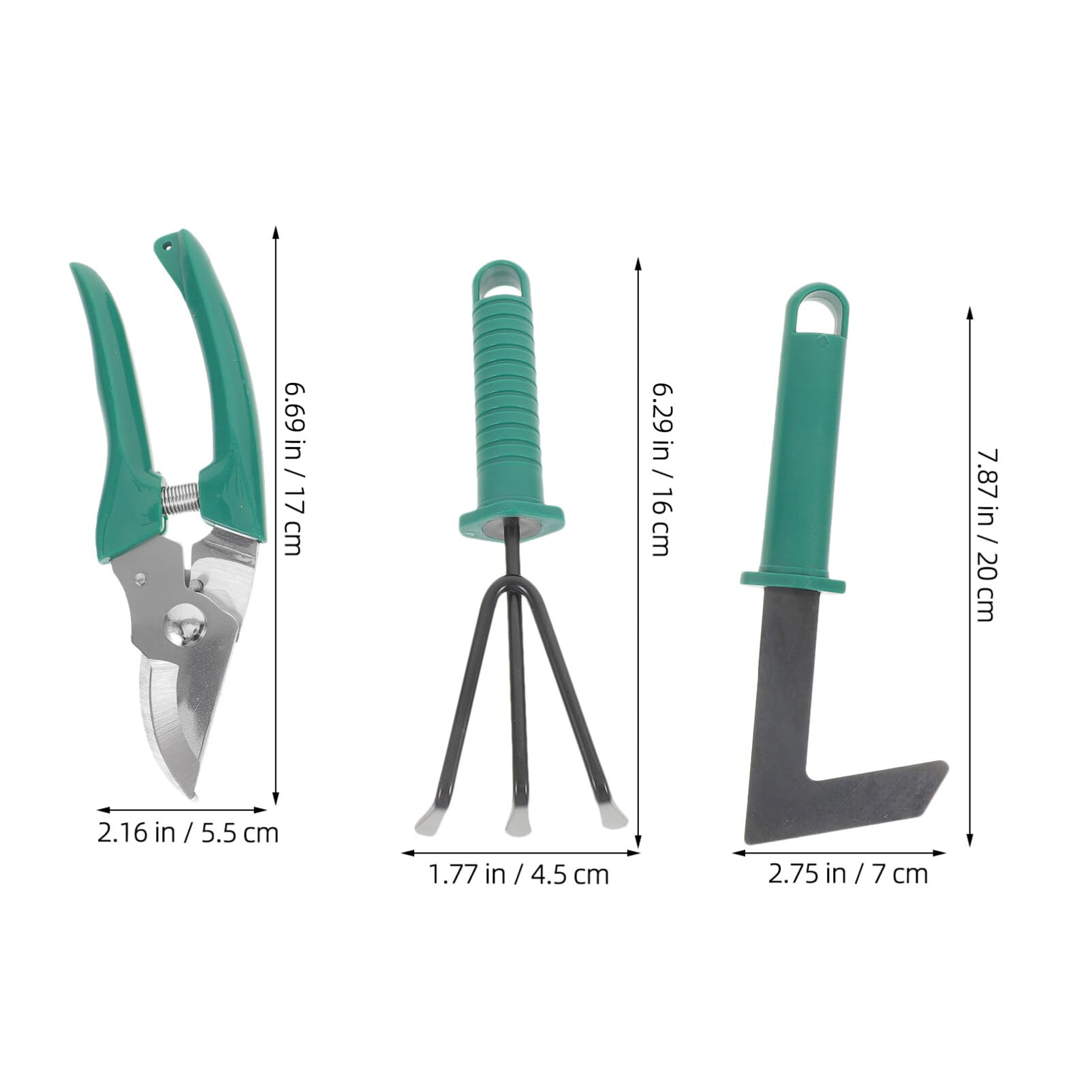 SUPVOX 1ensemble Kit Outils De Jardinage Pratique avec Pelle Râteau Et Sécateur Ensemble Étui De Rangement pour Jardinage Et Entretien Plantes