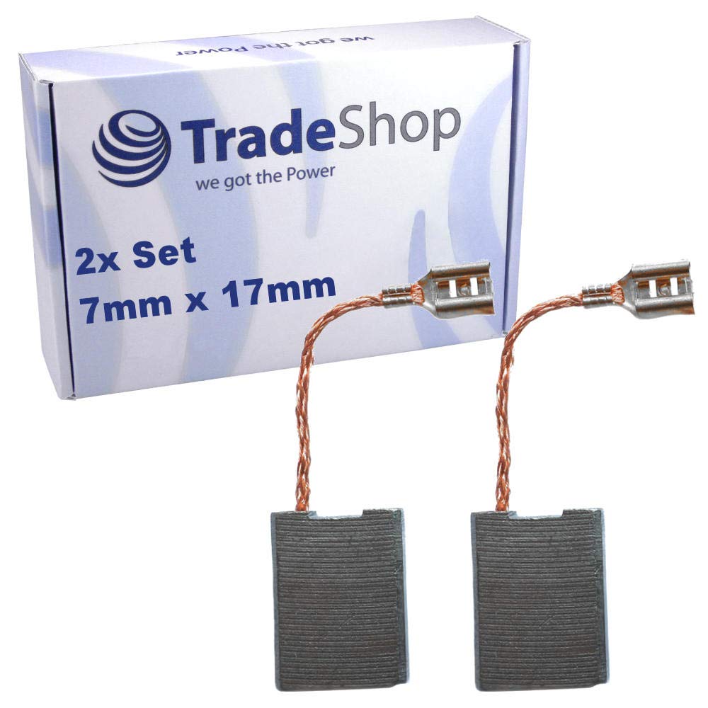 2 x Abrasive Carbon Brushes 7 mm x 17 mm for Electric Tool Motor