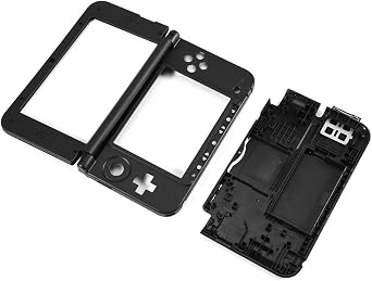 Longzhuo フルハウジング ケース 3DS XL 交換用ハウジング 3DS XL シェル交換 カバー シェル 修理 パーツ フルセット 交換ケース キット Nintendo 3DS XL 用 交換パーツ ブラック