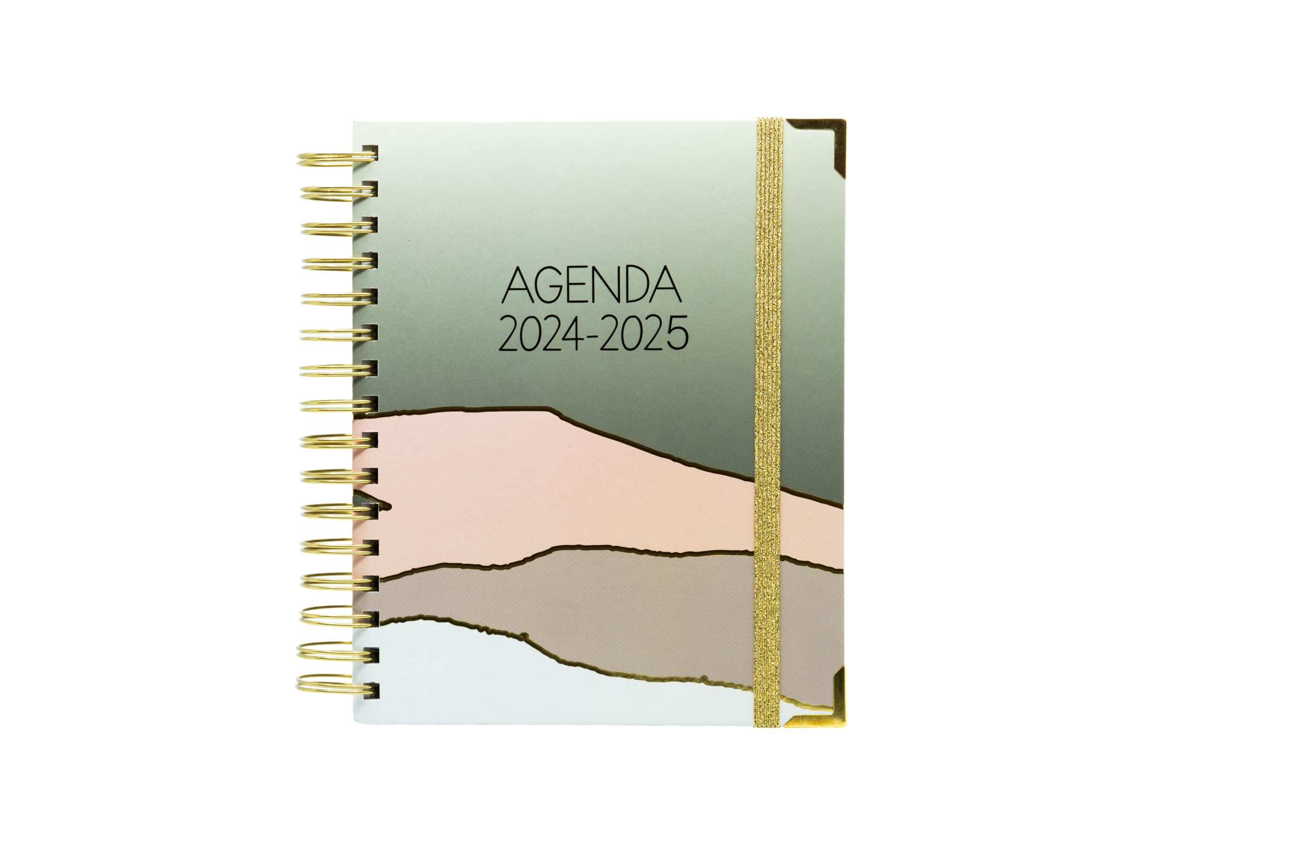 Agenda Escolar 2024-2025 Dune - Planificación Diaria y Anual, Encuadernación Premium - Agenda Anual con 1 Día por Página y separadores mensuales - Tamaño 2,5 x 17,5 x 21,5 cm - Sweetcolor