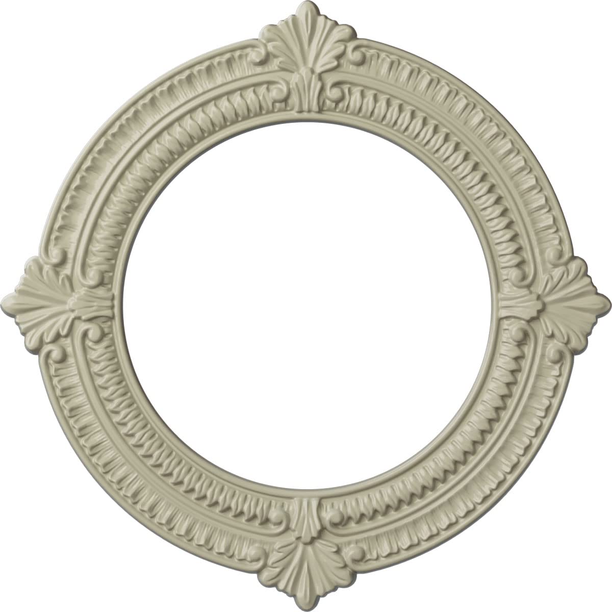 13 1/8"OD x 8"ID x 5/8"P Benson Ceiling Medallion (Fits Canopies up to 8"), Hand-Painted Clear Yellow